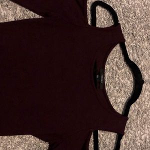 Forever 21 long sleeve dark purple mini dress